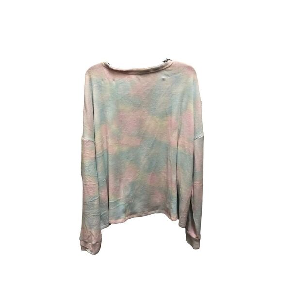 So Women’s Pastel Rainbow Tie Dye Two Piece Sleep Pajama Set Size 3X NWT - Picture 2 of 10